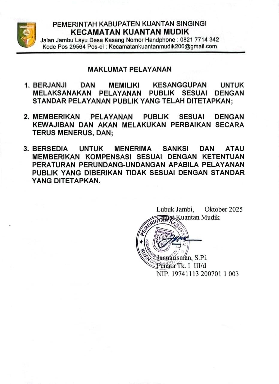 Maklumat Pelayanan