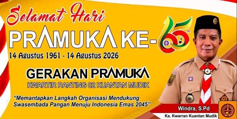 Peringatan Hari Pramuka ke-65, Kwarran 02 Kuantan Mudik Tegaskan Komitmen Dukung Swasembada Pangan